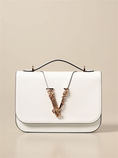 white versace handbag